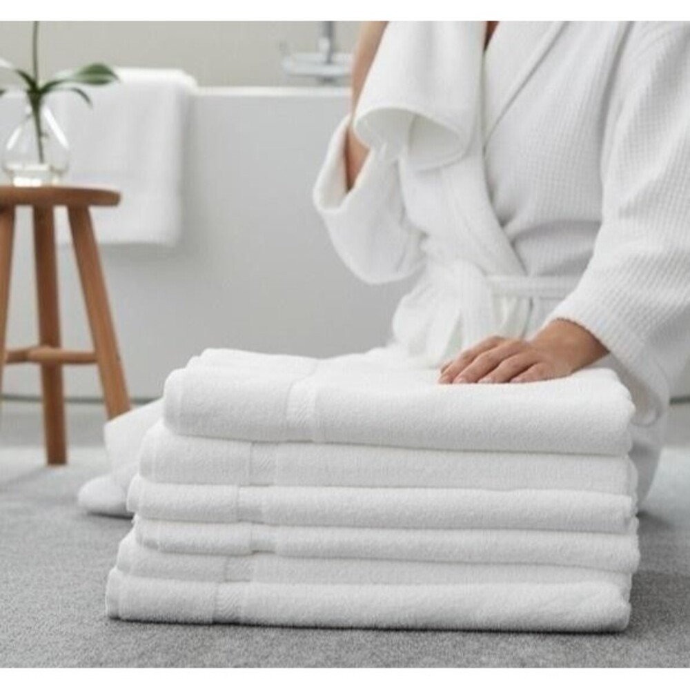 Sobel Westex Five Star 27" x 50" White Bath Towels Set of 6
